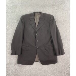 Corneliani Suit Jacket 42 R Taupe Wool Check Designer Premium Luxury Sport Italy